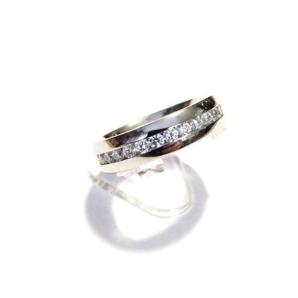 New stainless steel CZ ring size 5 - Picture 2 of 4